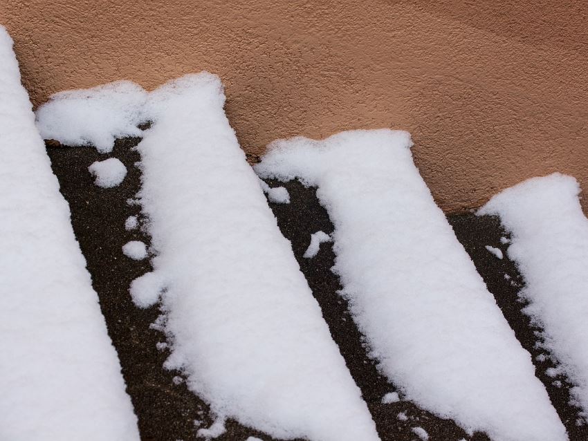 Treppe bei Schnee