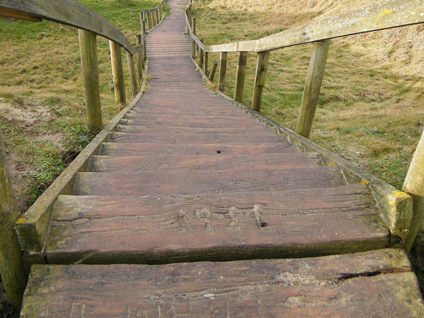 Außentreppe aus Holz