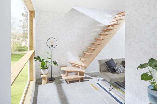 Holztreppe Intercon Nizza | gewendelter Verlauf | ohne Geländer