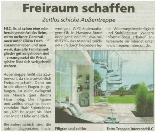 Außentreppe K2 bei "Wir in Rheine"