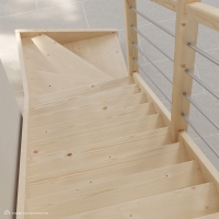 Vorschau: Massivholztreppe Intercon® Savoy | ¼ gewendelter Verlauf
