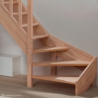 Vorschau: Holztreppe Intercon® Saragossa | ¼ gewendelter Verlauf