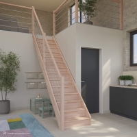 Vorschau: Massivholztreppe Intercon® Savoy | gerader Verlauf