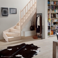 Vorschau: Massivholztreppe Intercon® Savoy | ¼ gewendelter Verlauf