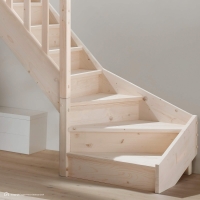 Vorschau: Massivholztreppe Intercon® Savoy | ¼ gewendelter Verlauf