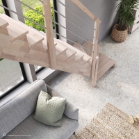 Vorschau: Holztreppe Intercon® Nizza | ¼ gewendelter Verlauf