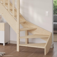 Vorschau: Holztreppe Intercon® Casablanca | ¼ gewendelter Verlauf