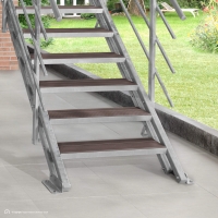 Vorschau: Außentreppe Intercon® Hollywood | WPC Edition mit Podest