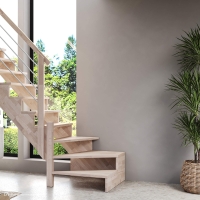 Vorschau: Holztreppe Intercon® Nizza | ¼ gewendelter Verlauf