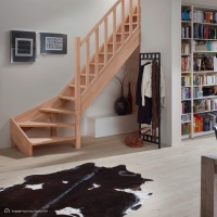 Vorschau: Holztreppe Intercon® Saragossa | ¼ gewendelter Verlauf