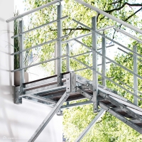 Vorschau: Außentreppe Intercon® Hollywood | WPC Edition mit Podest