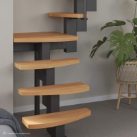 Vorschau: Mittelholmtreppe Intercon® Quadro | gewendelter Verlauf