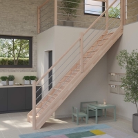 Vorschau: Massivholztreppe Intercon® Savoy | gerader Verlauf