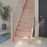 Vorschau: Massivholztreppe Intercon® Savoy | gerader Verlauf
