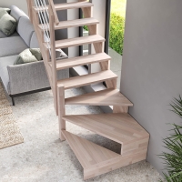 Vorschau: Holztreppe Intercon® Nizza | ¼ gewendelter Verlauf