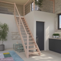 Vorschau: Massivholztreppe Intercon® Savoy | gerader Verlauf