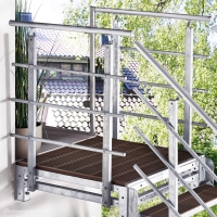 Vorschau: Außentreppe Intercon® Hollywood | WPC Edition mit Podest