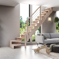 Vorschau: Holztreppe Intercon® Nizza | ¼ gewendelter Verlauf