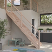 Vorschau: Massivholztreppe Intercon® Savoy | gerader Verlauf