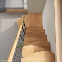 Vorschau: Mittelholmtreppe Intercon® Quadro | gewendelter Verlauf