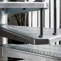 Vorschau: Stahltreppe Intercon® Steel Zink Sky | Silber-Effekt Edition