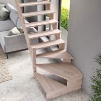 Vorschau: Holztreppe Intercon® Nizza | ¼ gewendelter Verlauf