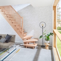 Vorschau: Holztreppe Intercon® Nizza | ¼ gewendelter Verlauf