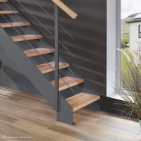 Vorschau: Lasergeschnittene Wangentreppe Intercon® Toronto | gerader Verlauf