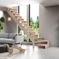 Vorschau: Holztreppe Intercon® Nizza | ¼ gewendelter Verlauf
