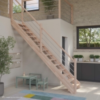 Vorschau: Massivholztreppe Intercon® Savoy | gerader Verlauf