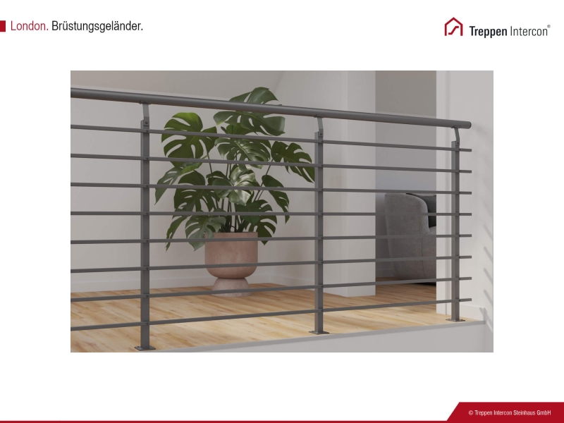 Brüstungsgeländer für Raumspartreppe Intercon® London
