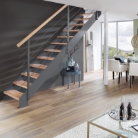 Vorschau: Lasergeschnittene Wangentreppe Intercon® Toronto | gerader Verlauf