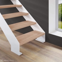 Vorschau: Lasergeschnittene Wangentreppe Intercon® Toronto | gerader Verlauf