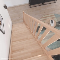 Vorschau: Holztreppe Intercon® Casablanca | gerader Verlauf
