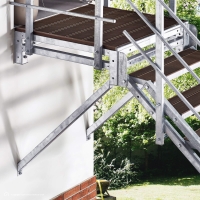 Vorschau: Außentreppe Intercon® Hollywood | WPC Edition mit Podest