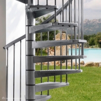 Vorschau: Stahltreppe Intercon® Steel Zink Sky | Silber-Effekt Edition