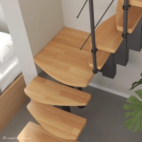 Vorschau: Mittelholmtreppe Intercon® Quadro | gewendelter Verlauf