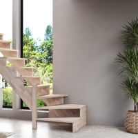 Vorschau: Holztreppe Intercon® Nizza | ¼ gewendelter Verlauf