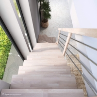 Vorschau: Holztreppe Intercon® Nizza | ¼ gewendelter Verlauf