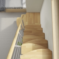 Vorschau: Mittelholmtreppe Intercon® Quadro | gewendelter Verlauf