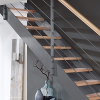 Vorschau: Lasergeschnittene Wangentreppe Intercon® Toronto | gerader Verlauf