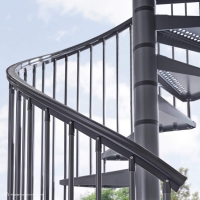 Vorschau: Stahltreppe Intercon® Steel Zink Sky | Lava-Anthrazit Edition